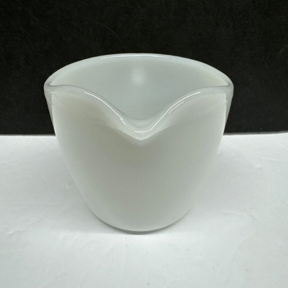 Vintage Fire King Creamer Small Pitcher White USA Oven Ware Spout